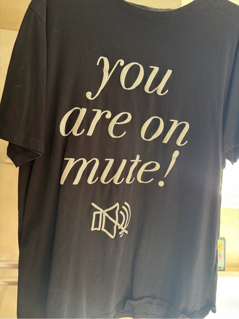 Black Graphic Tee "you are on mute!"